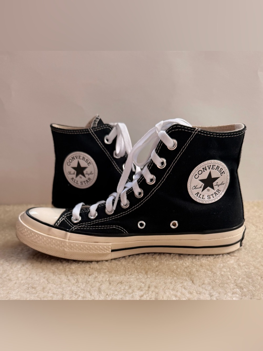 Converse High Top Sneakers in Black and White
